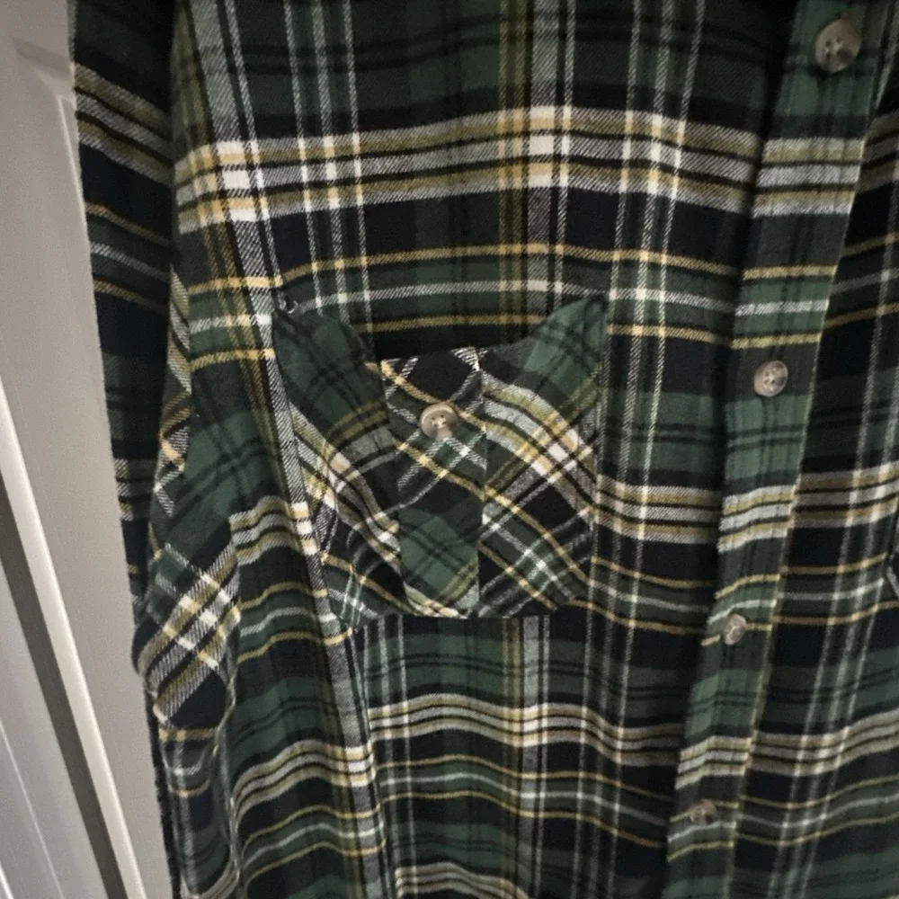 KingSize Men's Green Plaid Flannel Shirt Size‎ Tall XLT